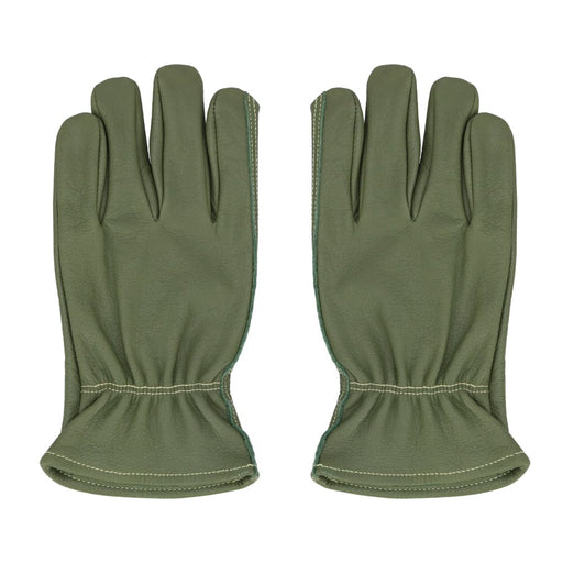 Esschert's Garden Gardening Gloves - Cow Leather Gardening Gloves - Green