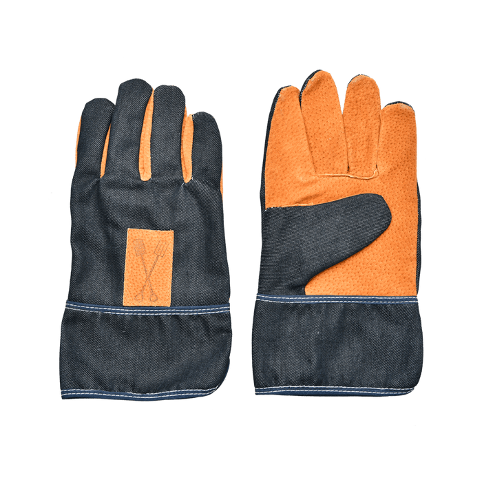 Esschert's Garden Gardening Gloves - Denim Garden Gloves (Leather Reinforcement)