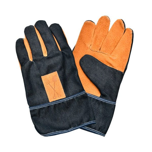 Esschert's Garden Gardening Gloves - Denim Garden Gloves (Leather Reinforcement)