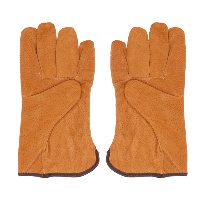 Esschert's Garden Gardening Gloves - Traditional Leather Garden Gloves (Durable Pig Grain)