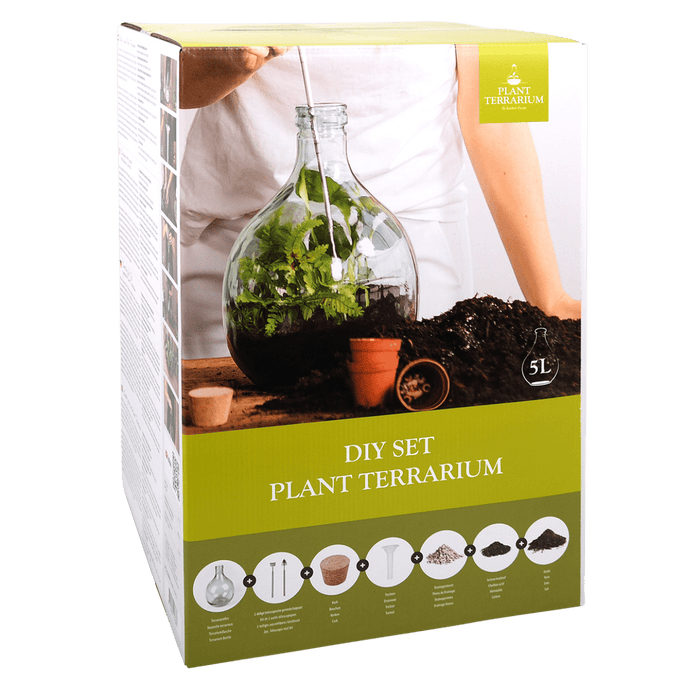 Esschert's Garden Plant Terrariums - DIY Plant Terrarium Kit with 5 Litre Bottle