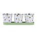 Esschert's Garden Pots & Planters - Bee Print Pots with Tray (Zinc, Set of Three)