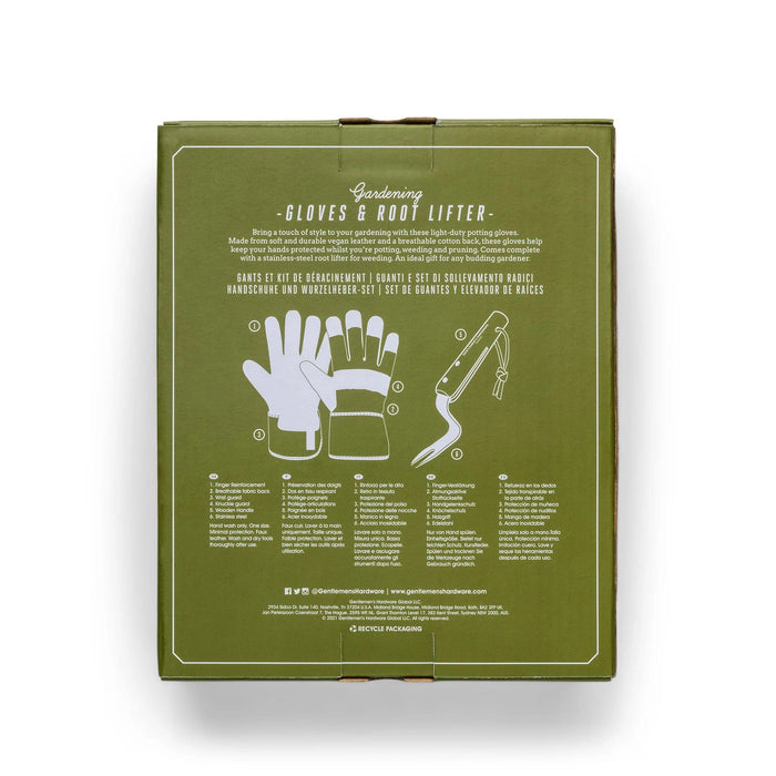 Gentlemen's Hardware Garden Tool Gift Sets - Gardening Gloves & Root Lifter Gift Set