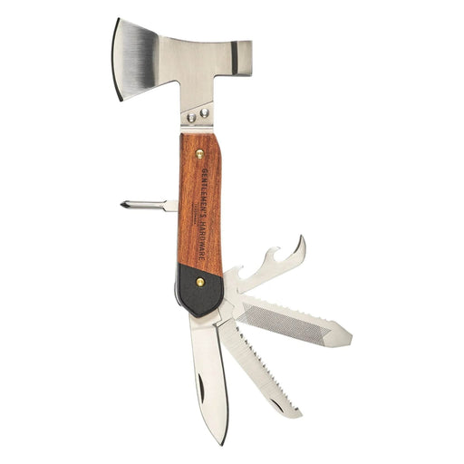 Gentlemen's Hardware Garden Tools & Equipment - Axe Multi-Tool 10-in-1 (Acacia and Stainless Steel)