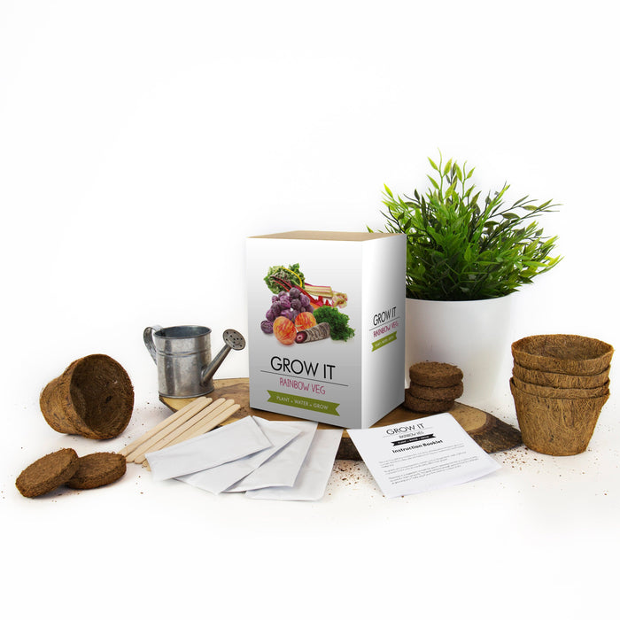 Gift Republic Plant & Herb Growing Kits - Grow Your Own Vegetables - Grow It Rainbow Veg