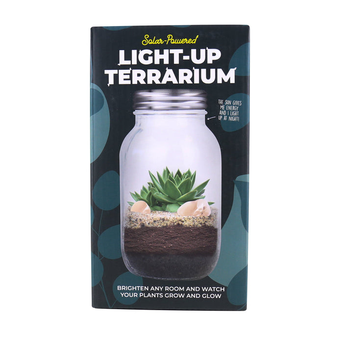 Gift Republic Plant Terrariums - Solar-Powered Light-Up Terrarium