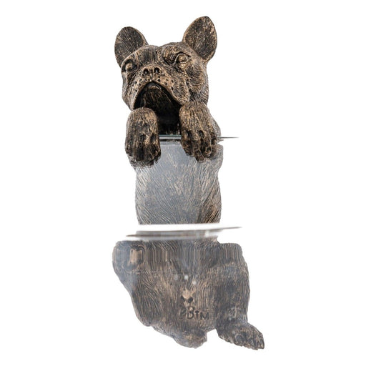 Jardinopia Plant Pot Accessories - French Bulldog Plant Pot Hanger - Bronze Dogs