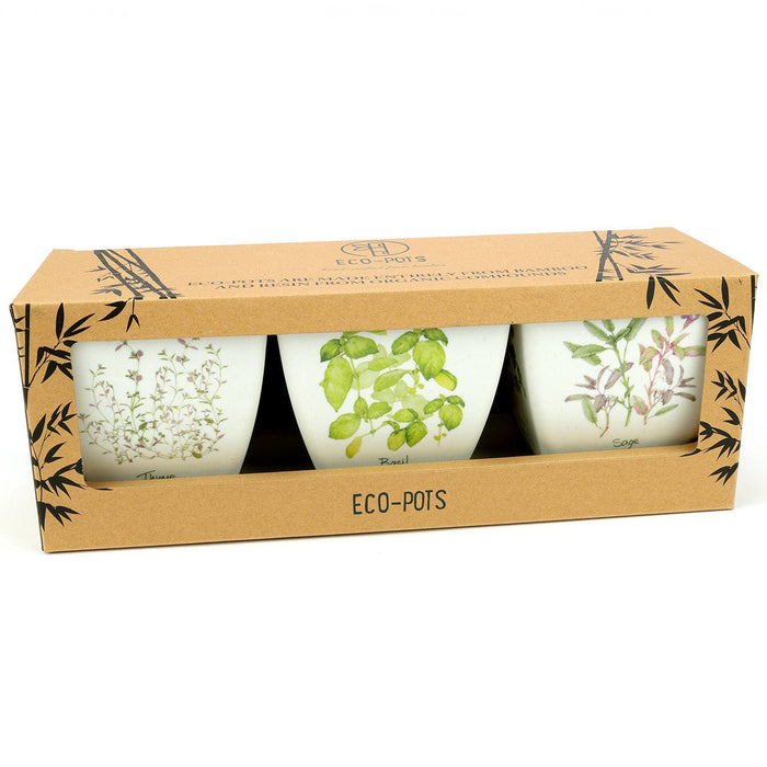 Jardinopia Pots & Planters - Eco Pots Set of 3 - Herbs – Gift Boxed