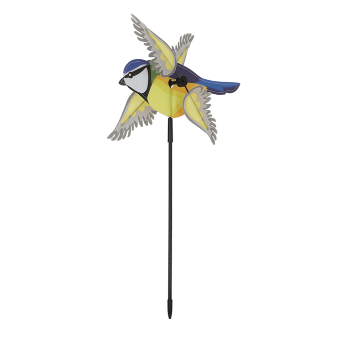 Kids in the Garden Garden Decor - Cheerful Blue Tit Windmill for Kids