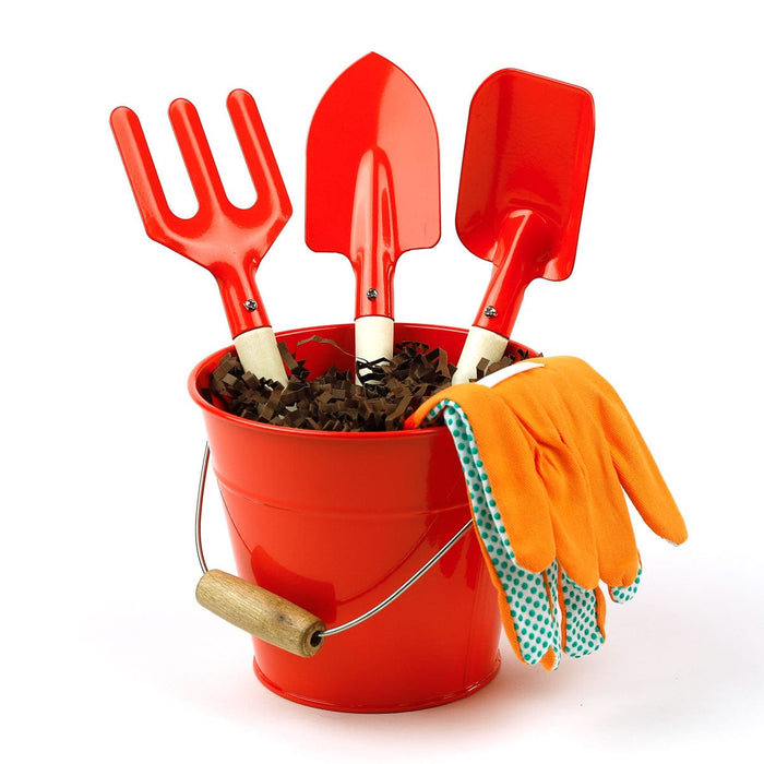 Kids in the Garden Garden Tool Gift Sets - Orange Children's Gardening Gift Set (Colourful)