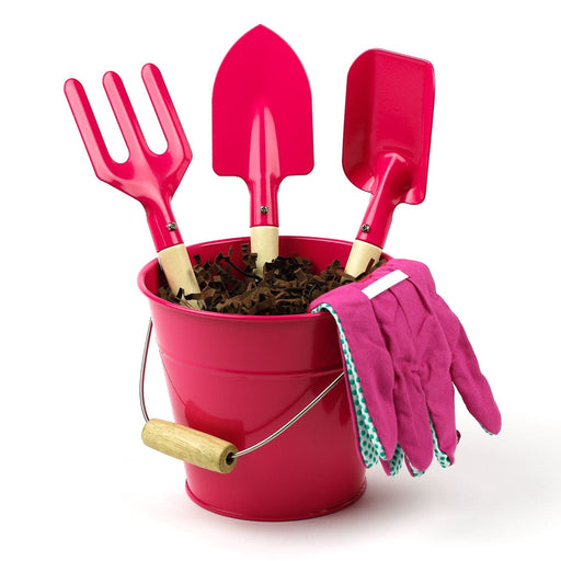 Kids in the Garden Garden Tool Gift Sets - Pink Children's Gardening Gift Set (Colourful)