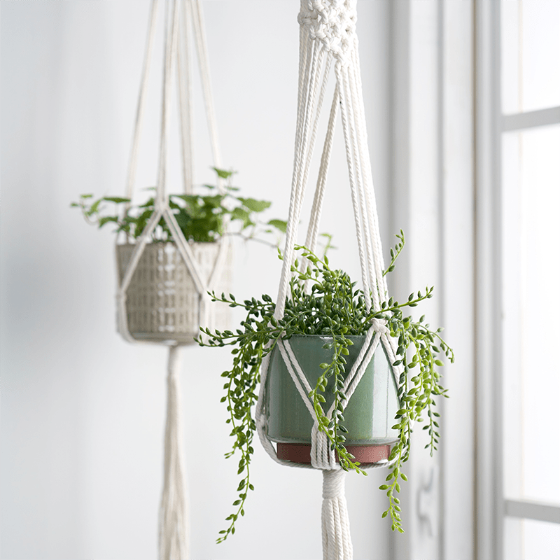 Macrame Plant Pot Hanger - Woodstock