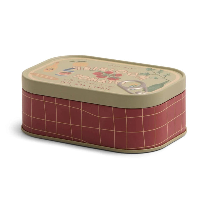 Paddywax Indoor Decor - Tomato Printed Tin Candle - Heirloom Tomato