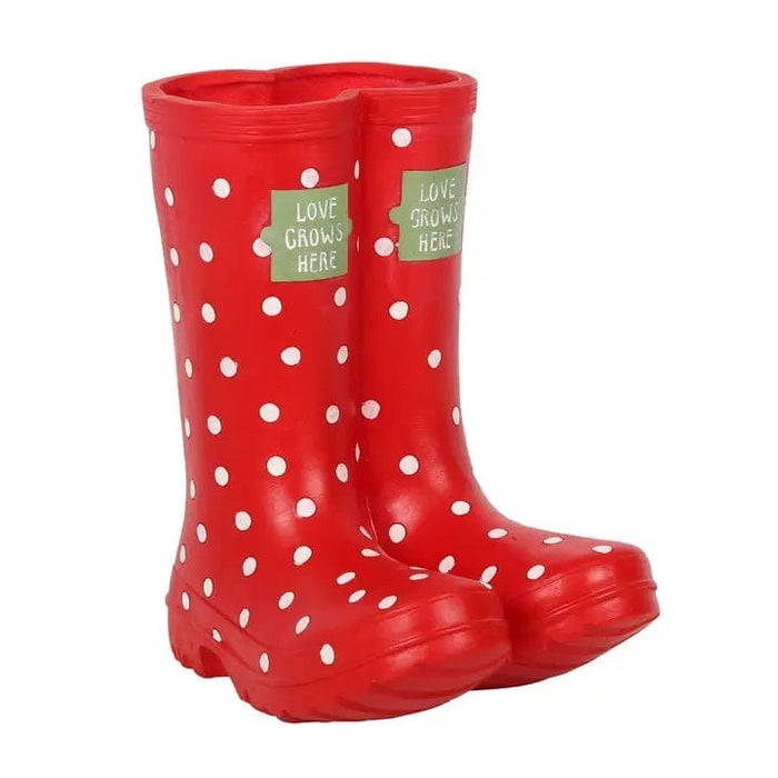 Welly Boot Planter - Red