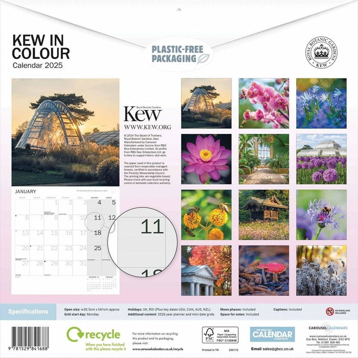 Royal Botanic Gardens, Kew Calendars & Diaries - Royal Botanic Gardens Kew In Colour Wall Calendar 2025