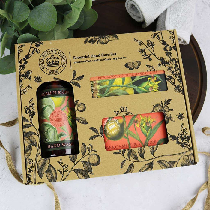 Royal Botanic Gardens, Kew Skin Care Gift Sets - Kew Bergamot & Ginger Hand Care Gift Set