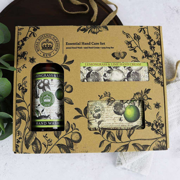 Royal Botanic Gardens, Kew Skin Care Gift Sets - Kew Lemongrass & Lime Hand Care Gift Set