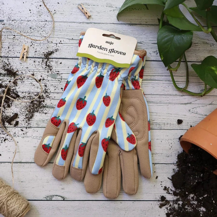 Saje Gardening Gloves - Strawberry Stripes Gardening Gloves