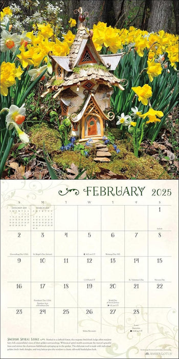 Sally J Smith Calendars & Diaries - Fairy Houses Wall Calendar 2025