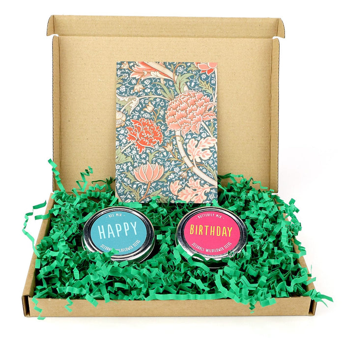 Seedball Plant & Herb Growing Kits - Gift Boxed Seedball Tin - Happy Birthday