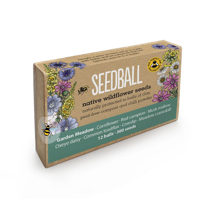 Seedball Plant & Herb Growing Kits - Seedball Large Seed Box - Garden Meadow Mix