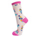 Sock Talk Socks - Women's Socks - Pink Wild Flowers