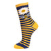 Sock Talk Socks - Women's Socks - Striped Bumblebee & Floral