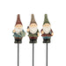 True to Nature Garden Decor - Flowerpot Garden Gnomes on Sticks (Set of 3)